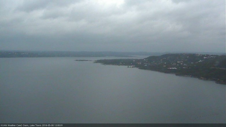 Lake Travis webcam, May 8, 2016 12:30 PM CT
