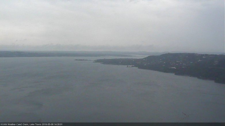 Lake Travis webcam, May 8, 2016 1:50 PM CT