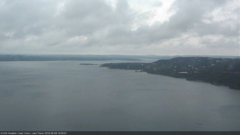 Lake Travis webcam, May 8, 2016 2:15 PM CT