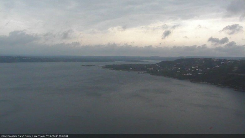 Lake Travis webcam, May 8, 2016 3:00 PM CT
