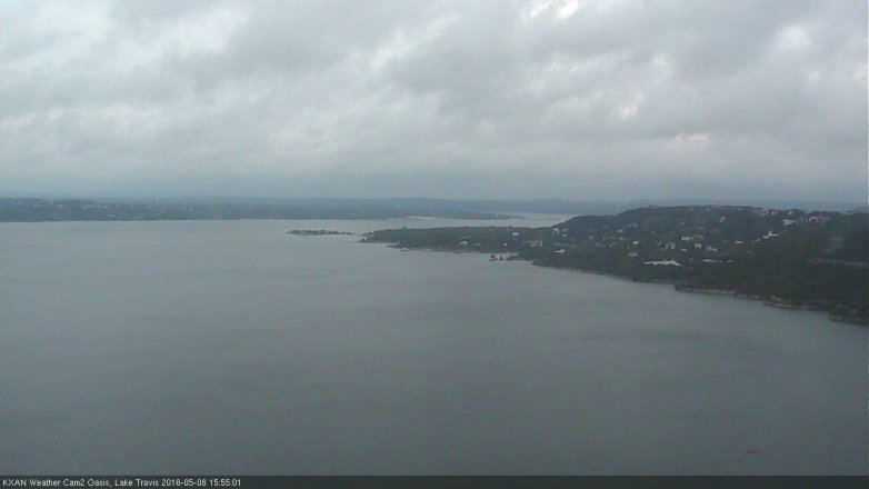 Lake Travis webcam, May 8, 2016 3:20 PM CT