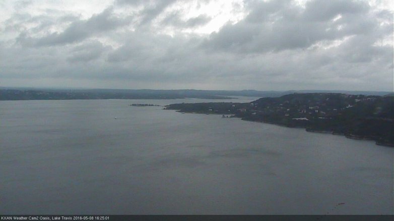 Lake Travis webcam, May 8, 2016 3:55 PM CT