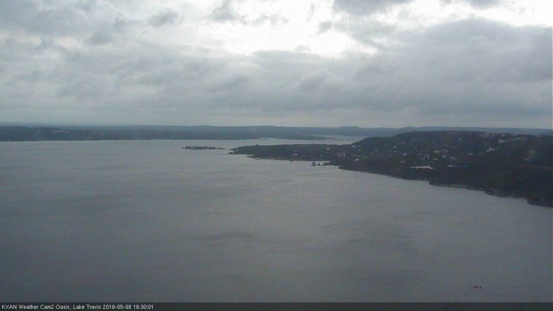 Lake Travis webcam, May 8, 2016 4:00 PM CT