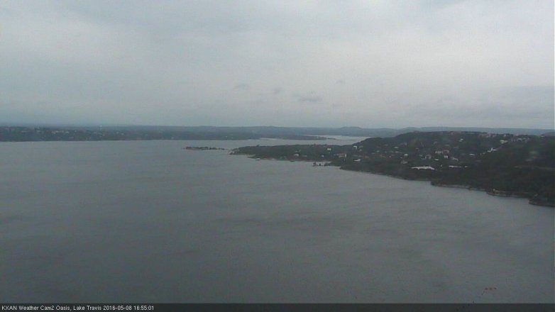 Lake Travis webcam, May 8, 2016 4:10 PM CT