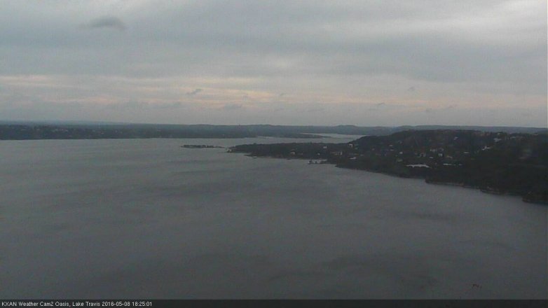 Lake Travis webcam, May 8, 2016 5:50 PM CT
