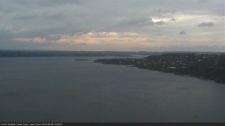 Lake Travis webcam, May 8, 2016 6:15 PM CT