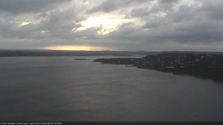 Lake Travis webcam, May 8, 2016 6:45 PM CT