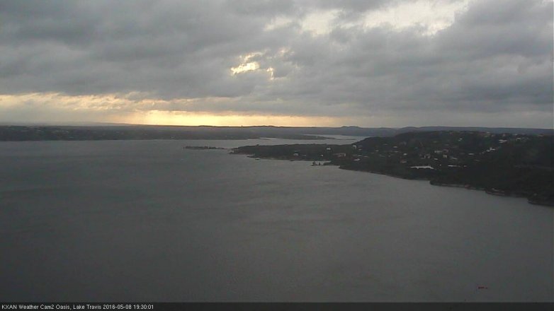 Lake Travis webcam, May 8, 2016 6:55 PM CT