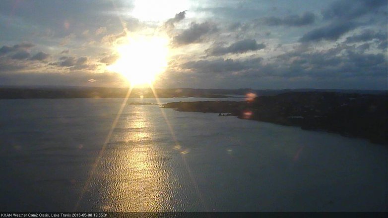 Lake Travis webcam, May 8, 2016 7:05 PM CT