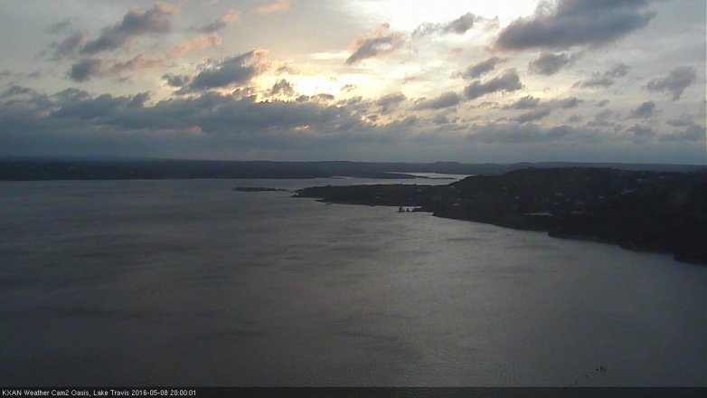 Lake Travis webcam, May 8, 2016 7:35 PM CT