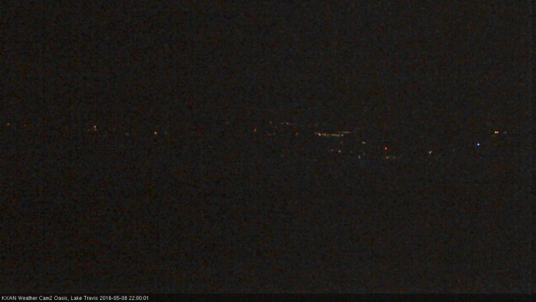 Lake Travis webcam, May 8, 2016 9:30 PM CT