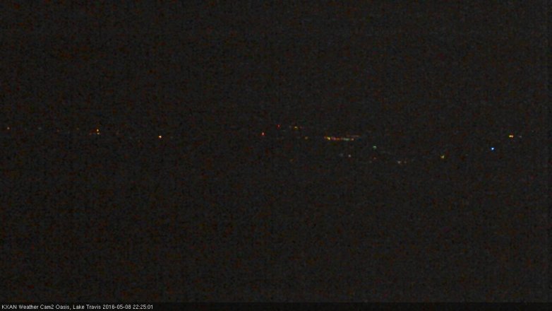 Lake Travis webcam, May 8, 2016 9:50 PM CT