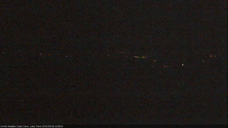 Lake Travis webcam, May 8, 2016 11:30 PM CT