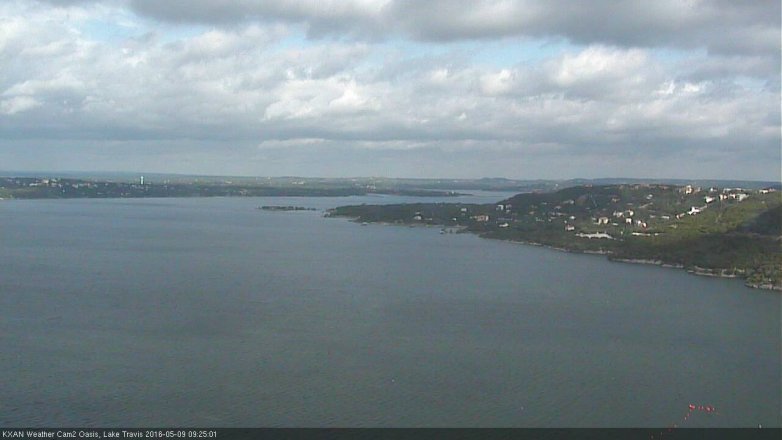 Lake Travis webcam, May 9, 2016 9:00 AM CT