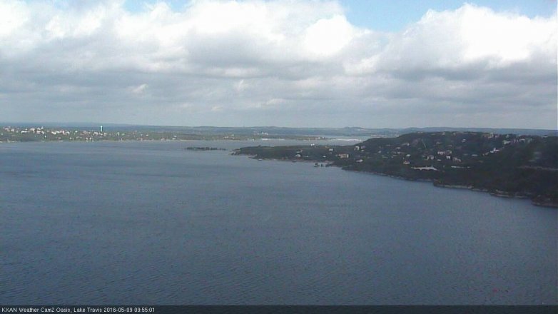 Lake Travis webcam, May 9, 2016 9:30 AM CT