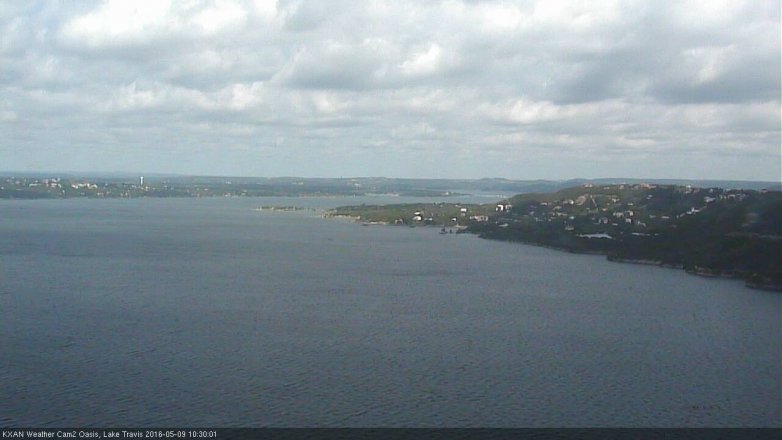 Lake Travis webcam, May 9, 2016 10:00 AM CT
