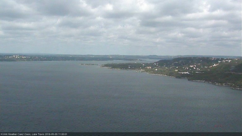 Lake Travis webcam, May 9, 2016 10:20 AM CT