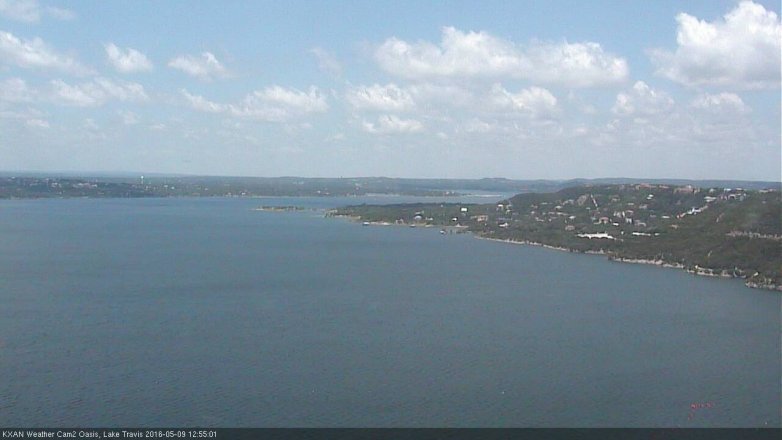 Lake Travis webcam, May 9, 2016 12:25 PM CT