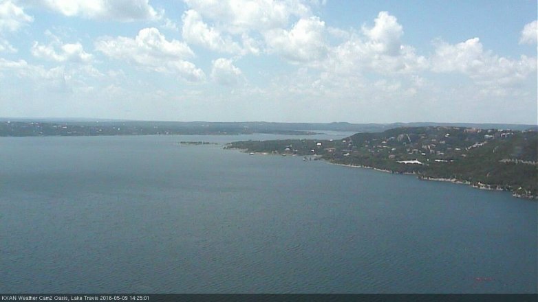Lake Travis webcam, May 9, 2016 1:55 PM CT