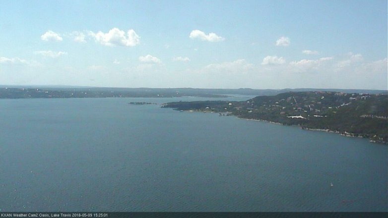 Lake Travis webcam, May 9, 2016 2:50 PM CT