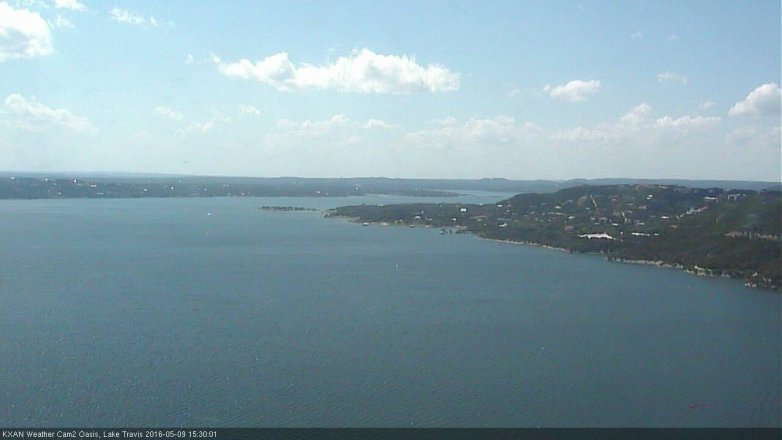Lake Travis webcam, May 9, 2016 3:00 PM CT