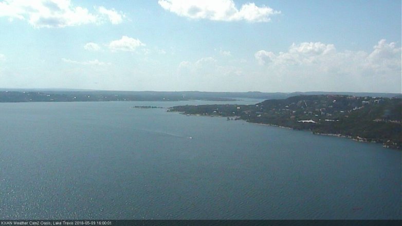Lake Travis webcam, May 9, 2016 3:35 PM CT