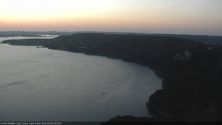 Lake Travis webcam, May 9, 2016 7:45 PM CT