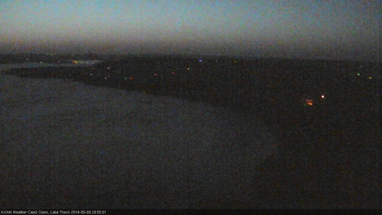 Lake Travis webcam, May 9, 2016 8:20 PM CT