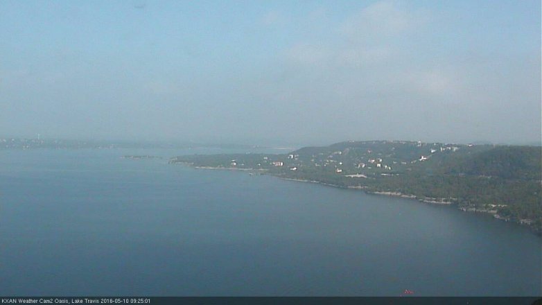 Lake Travis webcam, May 10, 2016 9:00 AM CT