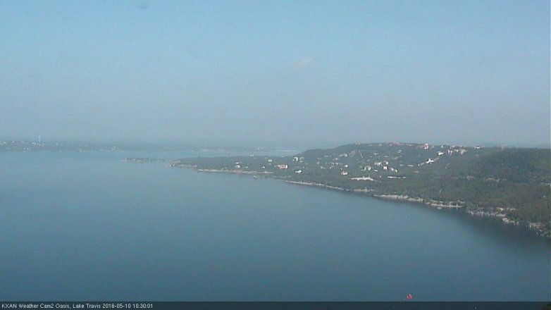 Lake Travis webcam, May 10, 2016 9:40 AM CT