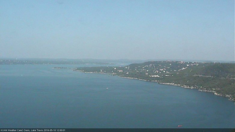 Lake Travis webcam, May 10, 2016 11:10 AM CT