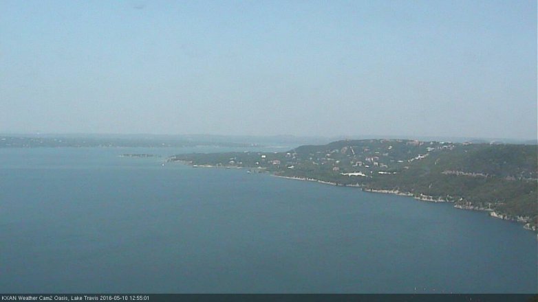 Lake Travis webcam, May 10, 2016 12:05 PM CT