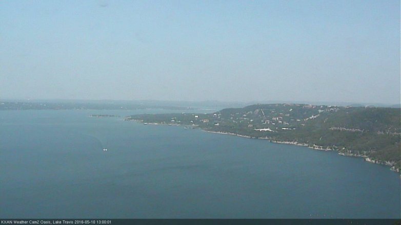 Lake Travis webcam, May 10, 2016 12:30 PM CT