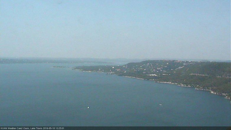 Lake Travis webcam, May 10, 2016 12:50 PM CT