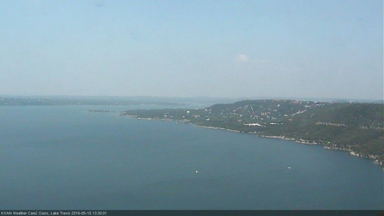 Lake Travis webcam, May 10, 2016 1:00 PM CT