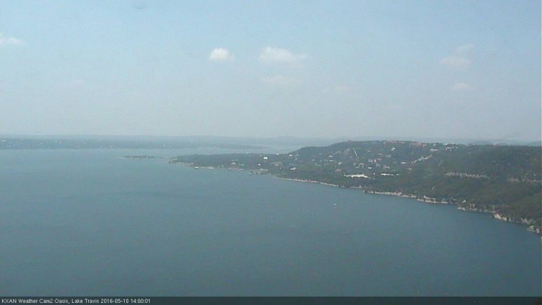 Lake Travis webcam, May 10, 2016 1:35 PM CT