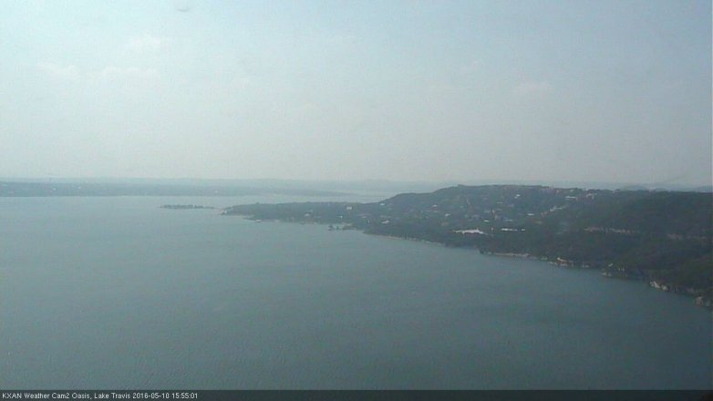 Lake Travis webcam, May 10, 2016 3:20 PM CT