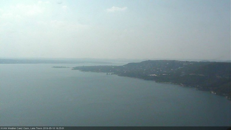 Lake Travis webcam, May 10, 2016 3:55 PM CT