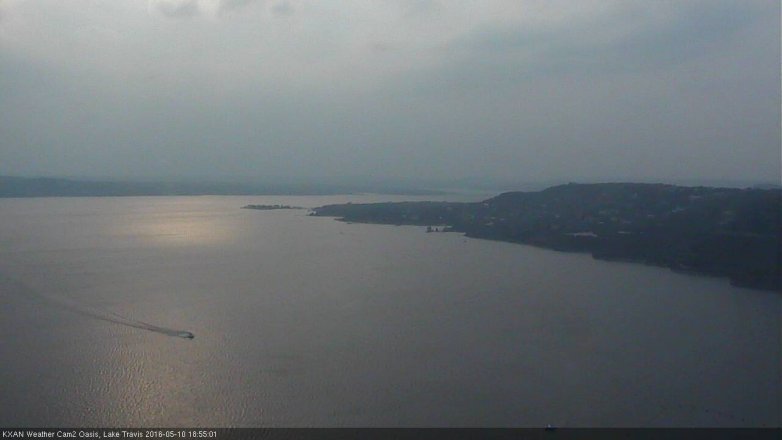 Lake Travis webcam, May 10, 2016 6:25 PM CT