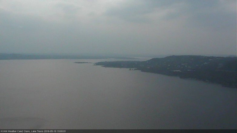 Lake Travis webcam, May 10, 2016 6:30 PM CT
