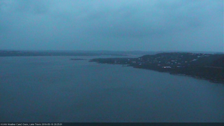 Lake Travis webcam, May 10, 2016 7:35 PM CT