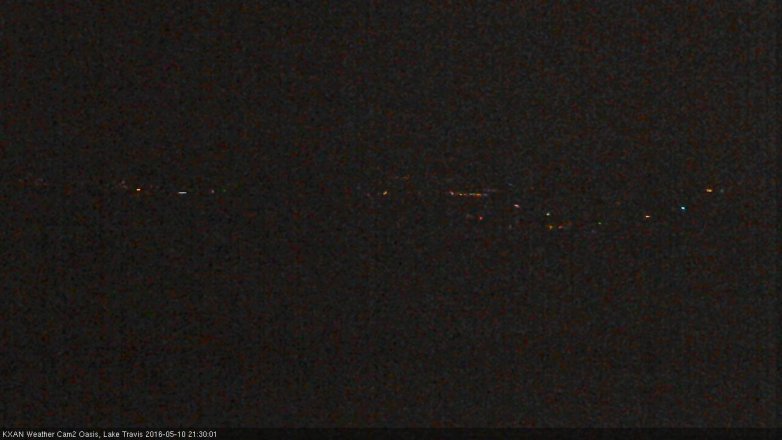 Lake Travis webcam, May 10, 2016 9:00 PM CT