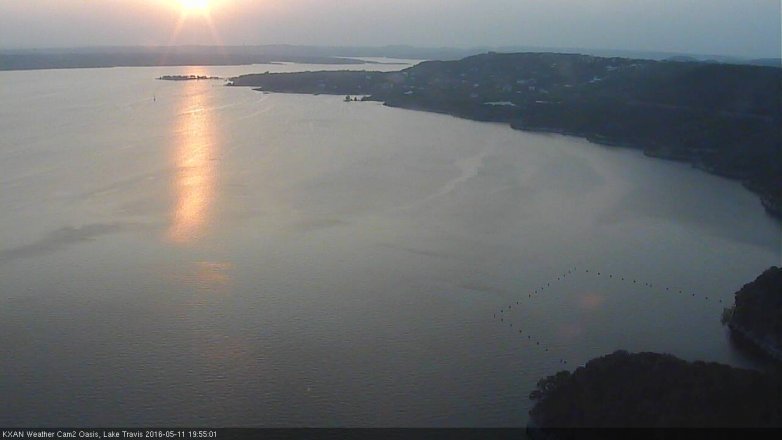 Lake Travis webcam, May 11, 2016 7:20 PM CT