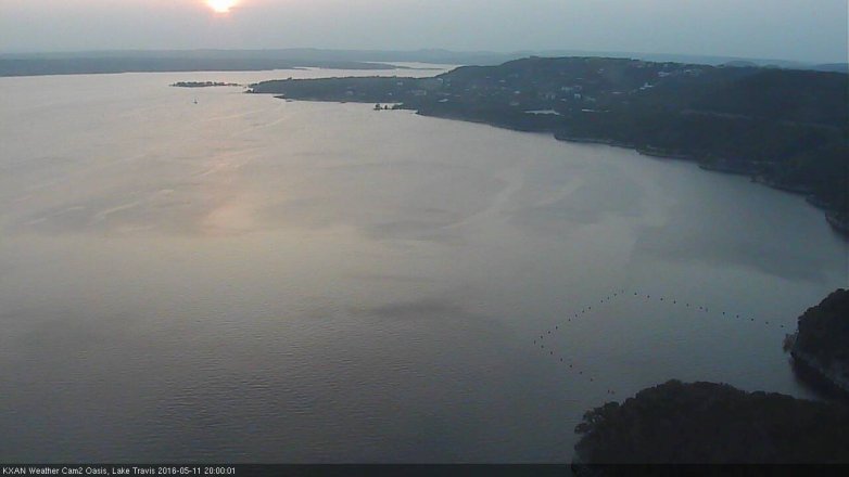 Lake Travis webcam, May 11, 2016 7:35 PM CT