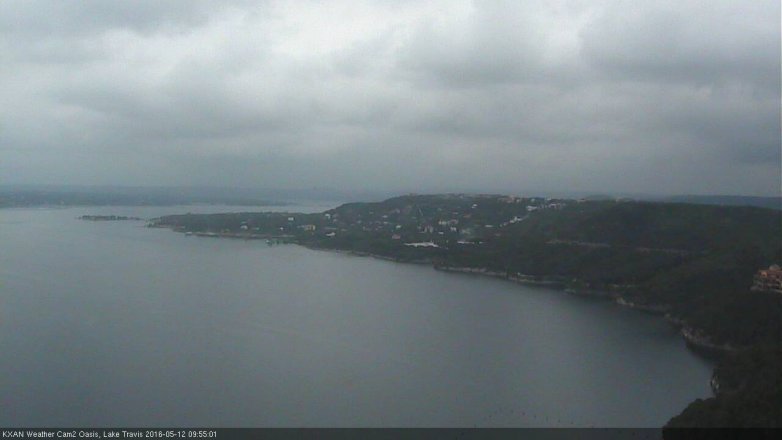 Lake Travis webcam, May 12, 2016 9:10 AM CT