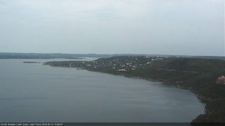 Lake Travis webcam, May 12, 2016 11:30 AM CT