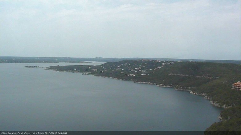 Lake Travis webcam, May 12, 2016 1:10 PM CT