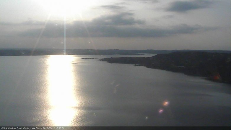 Lake Travis webcam, May 12, 2016 6:30 PM CT