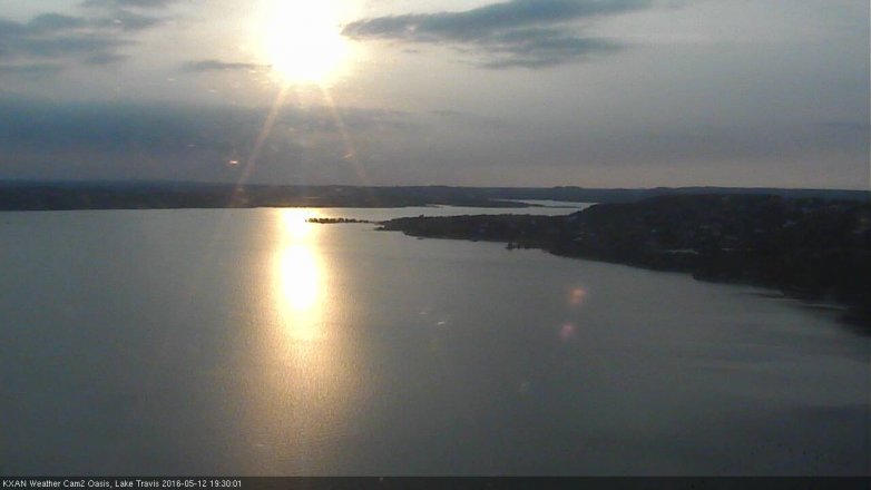 Lake Travis webcam, May 12, 2016 6:45 PM CT