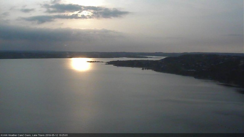 Lake Travis webcam, May 12, 2016 6:55 PM CT